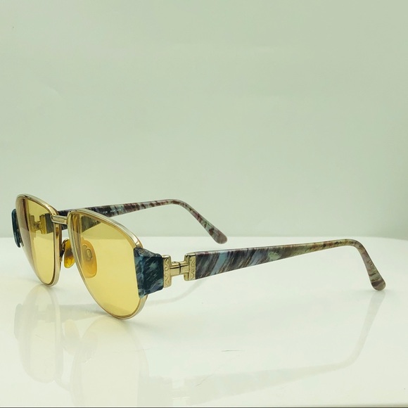 Bob Mackie Gold Oval Multicolor Sunglasses Frames - Picture 3 of 4